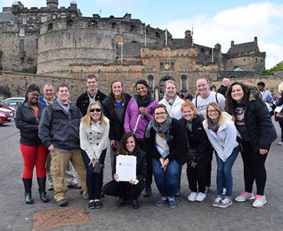 Students in Edinburgh, Scotland