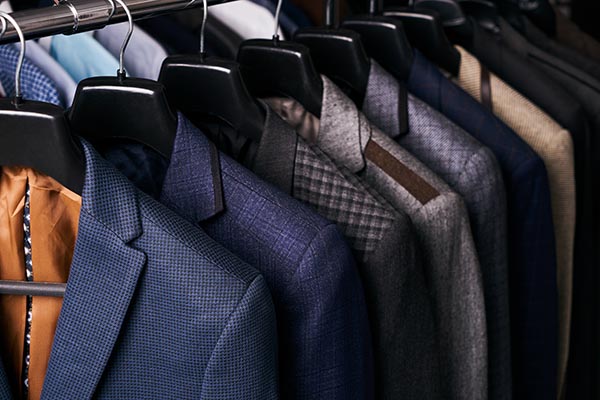 Suits in closet