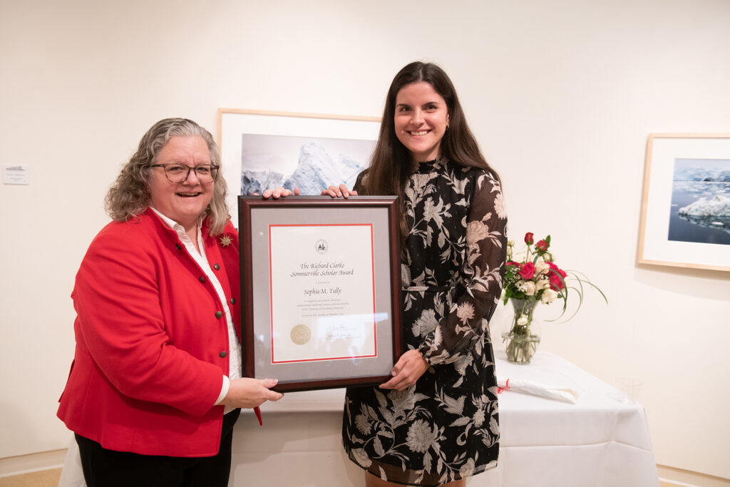Sophia Tully and Provost Allison Jablonski