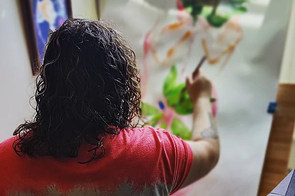 Victoria Hauck ’26 painting