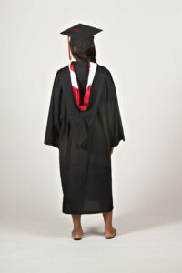 Bachelor of Arts regalia - back view