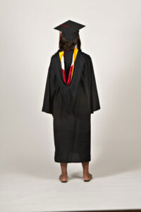 Bachelor of Science regalia - back view