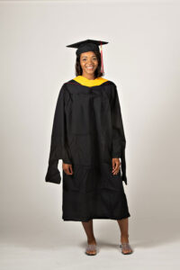 Master of Athletic Training regalia - front view