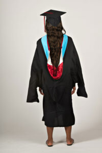Master of Education regalia - back view
