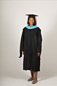 Master of Education regalia - front view