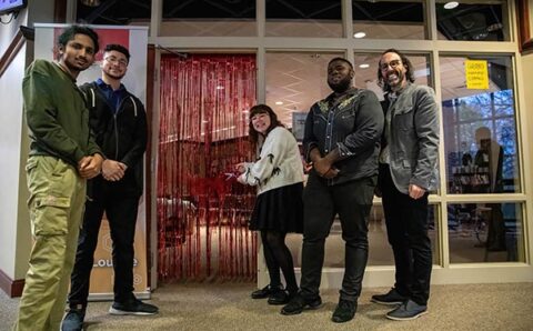 Group outside Mosaic Lounge