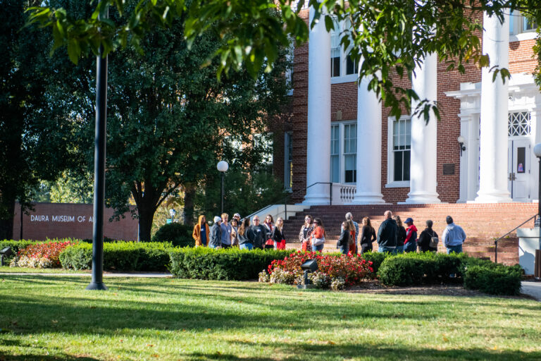 Students on an open house