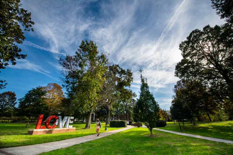 Dell and LOVE sculpture