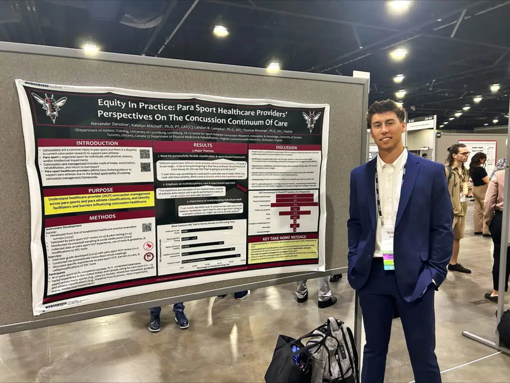 Alex Derstine '25 presents at a conference