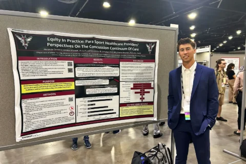 Alex Derstine '25 presents at a conference