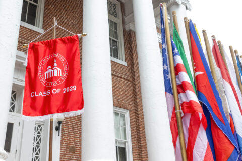 Class of 2029 flag with flags