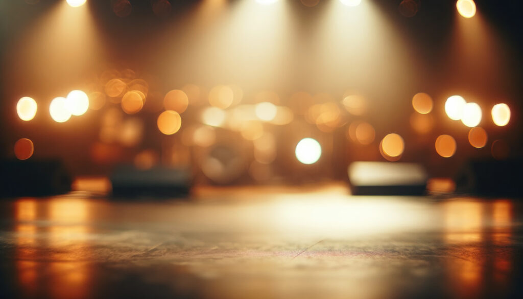 Theater stage with lights