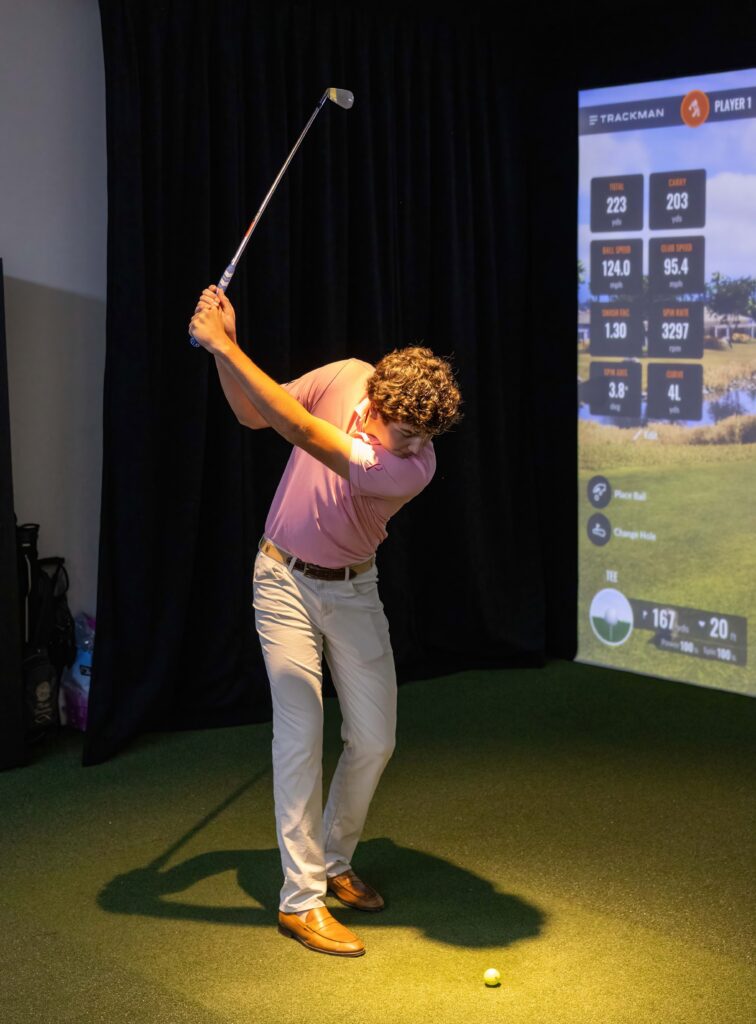 Cooper Mizelle ’27 uses the new simulator.