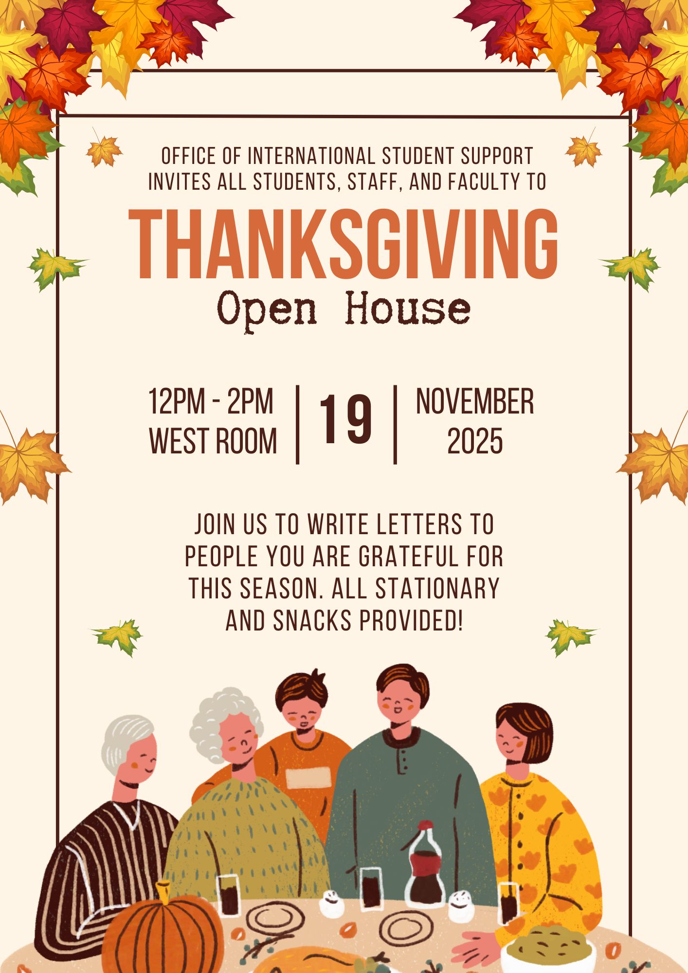 Thanksgiving Open House