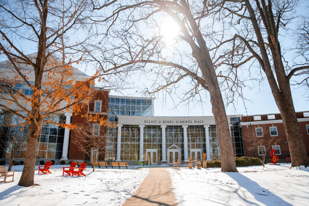 Schewel Hall in winter