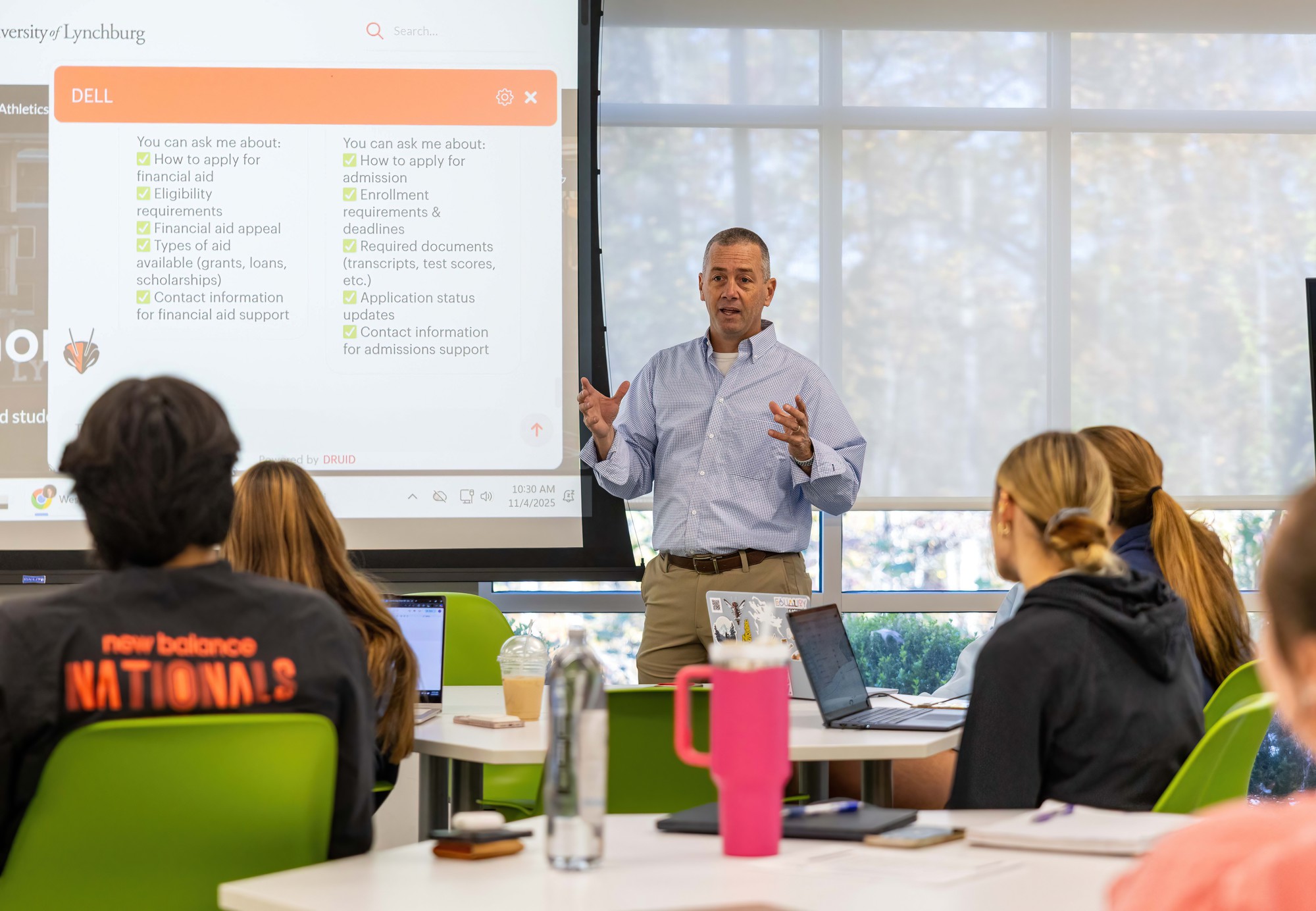 Charley Butcher leads a class on AI