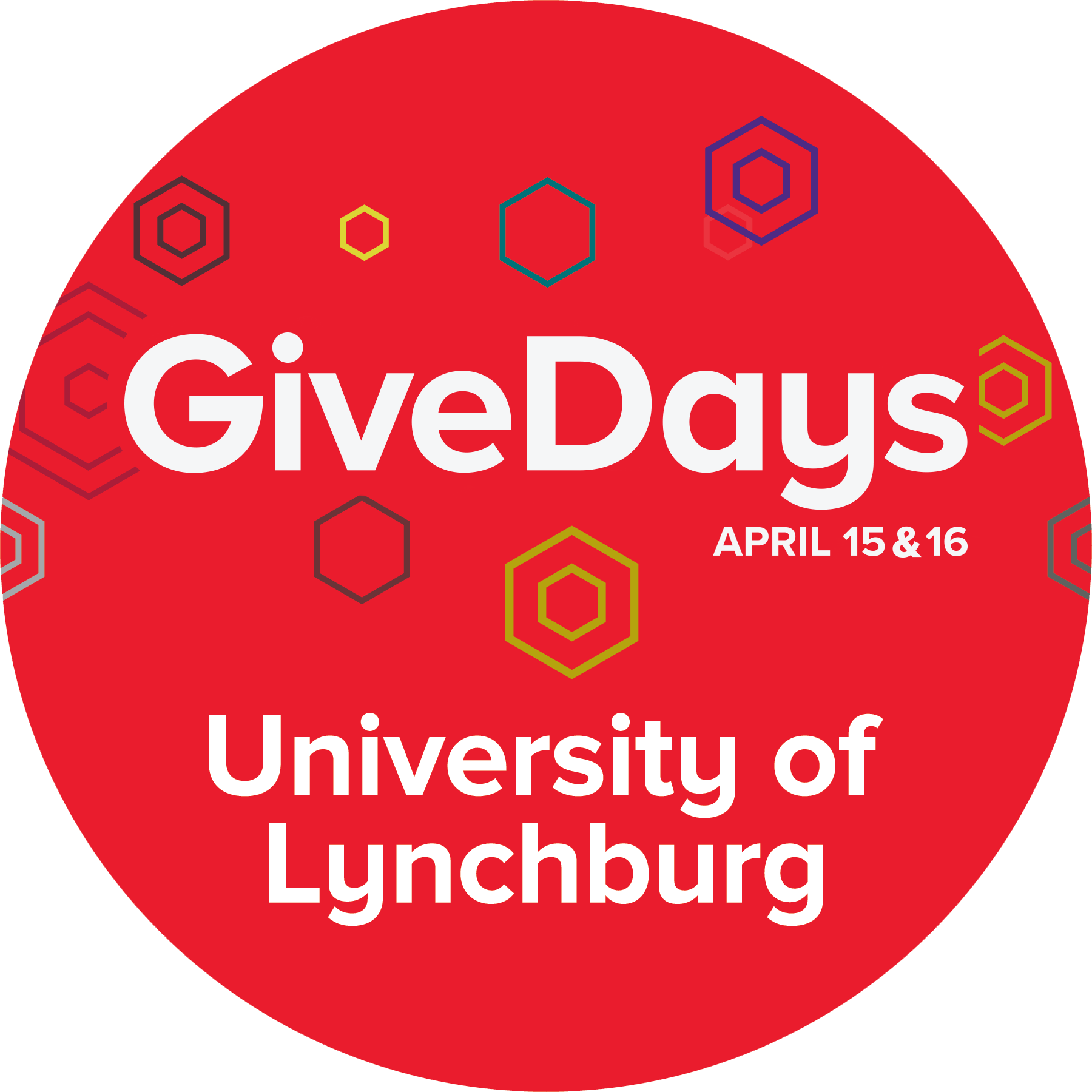 GiveDay 4.17.25 University of Lynchburg on a red background