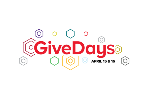 GiveDays Logo Text reads GiveDays April 15 & 16