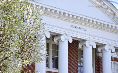 Hopwood Hall in spring