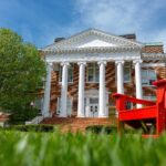 Hopwood Hall and red chair