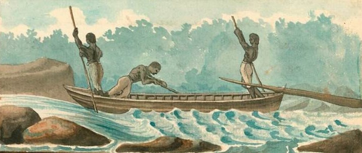 Image of batteauxmen on the river