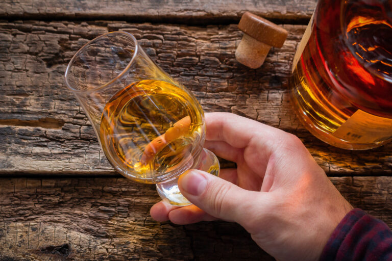 Liquor in glass