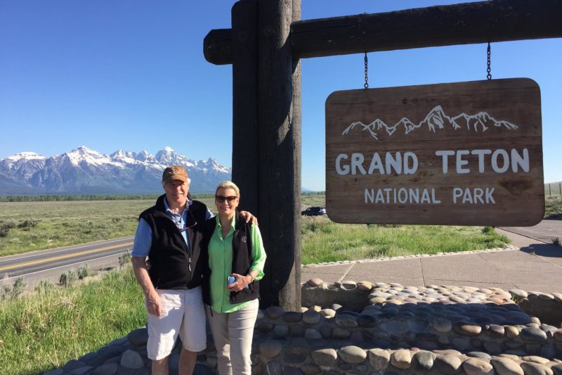 Chuck and Liz Collings at Teton National Park