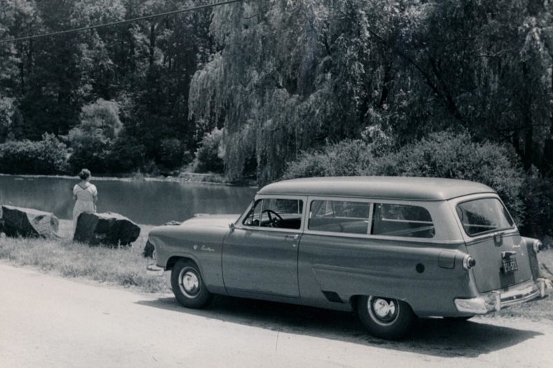 A Chevrolet at College Lake in 1953