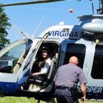Elora Burchette '25 in Virginia State Police helicopter
