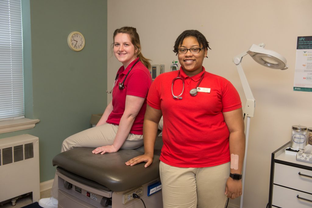 Nursing students getting real-world community health experience