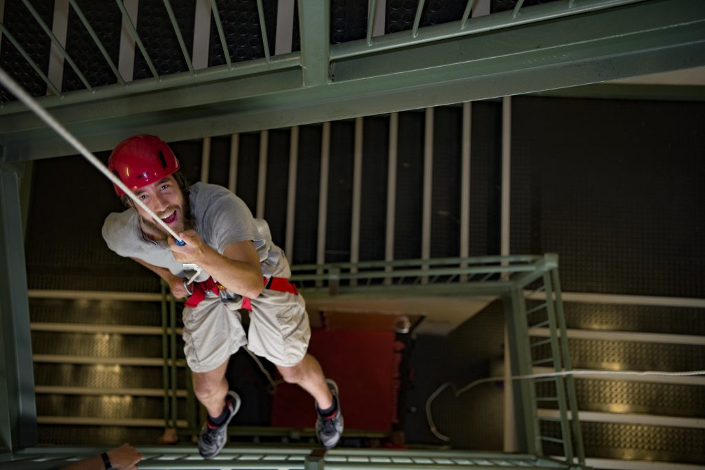 Drysdale stairwell opens for rappelling October 16