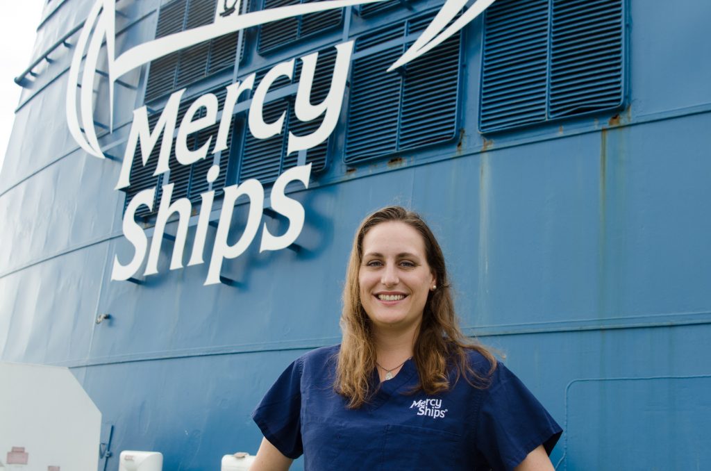 Nursing alum Mary Deis ’16 volunteers on Mercy Ships