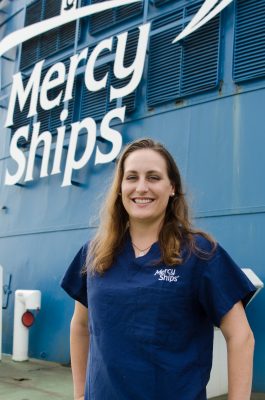 Mary Deis on the Africa Mercy ship