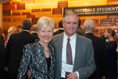 Kathryn and Richard Pumphrey at Drysdale Student Center dedication in 2014