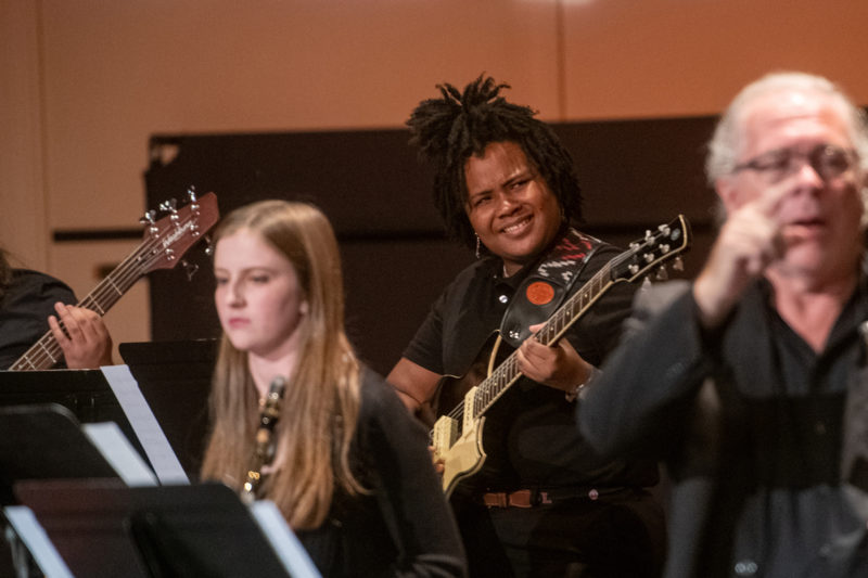 Summer Campbell '23 performs with Jazz Band.