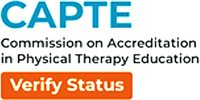 Commission on Accreditation in Physical Therapy Education (CAPTE) Verify Status Badge