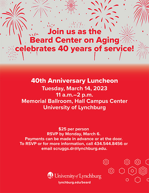 Thumbnail of flyer for Beard Center on Aging 40th Anniversary Luncheon