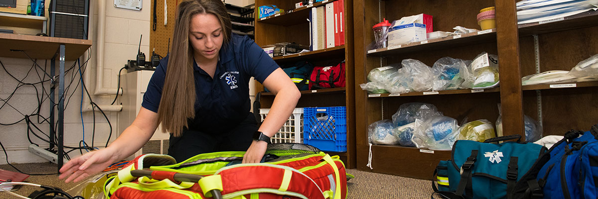 Delia LoSapio '19, a biomedical science major with minors in health promotion, gender studies, and history, was captain of the University's EMS squad.