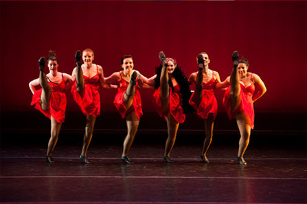 Dancers on stage during Dance Works