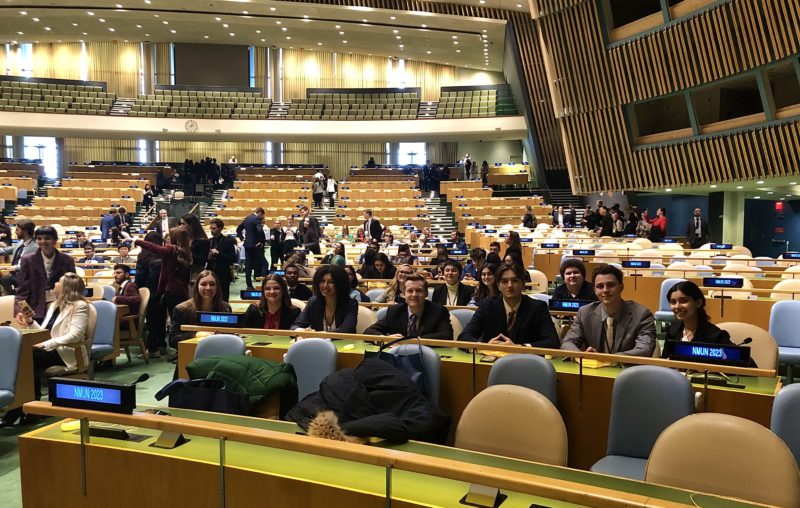2023 Model UN team at UN General Assembly