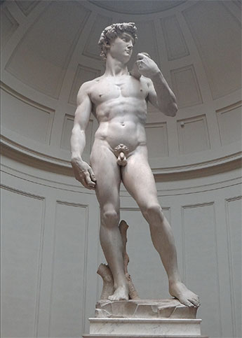 The statue David by Michelangelo.