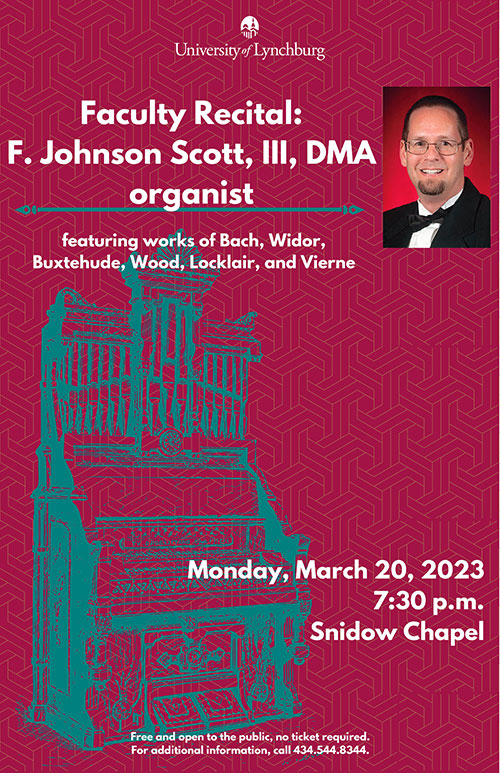 Thumbnail of poster for Faculty Recital of Dr. F. Johnson Scott, III