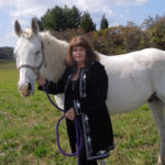 Sharyn McCrumb and horse Spectre