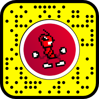 Snapcode dancing red Hornet mascot